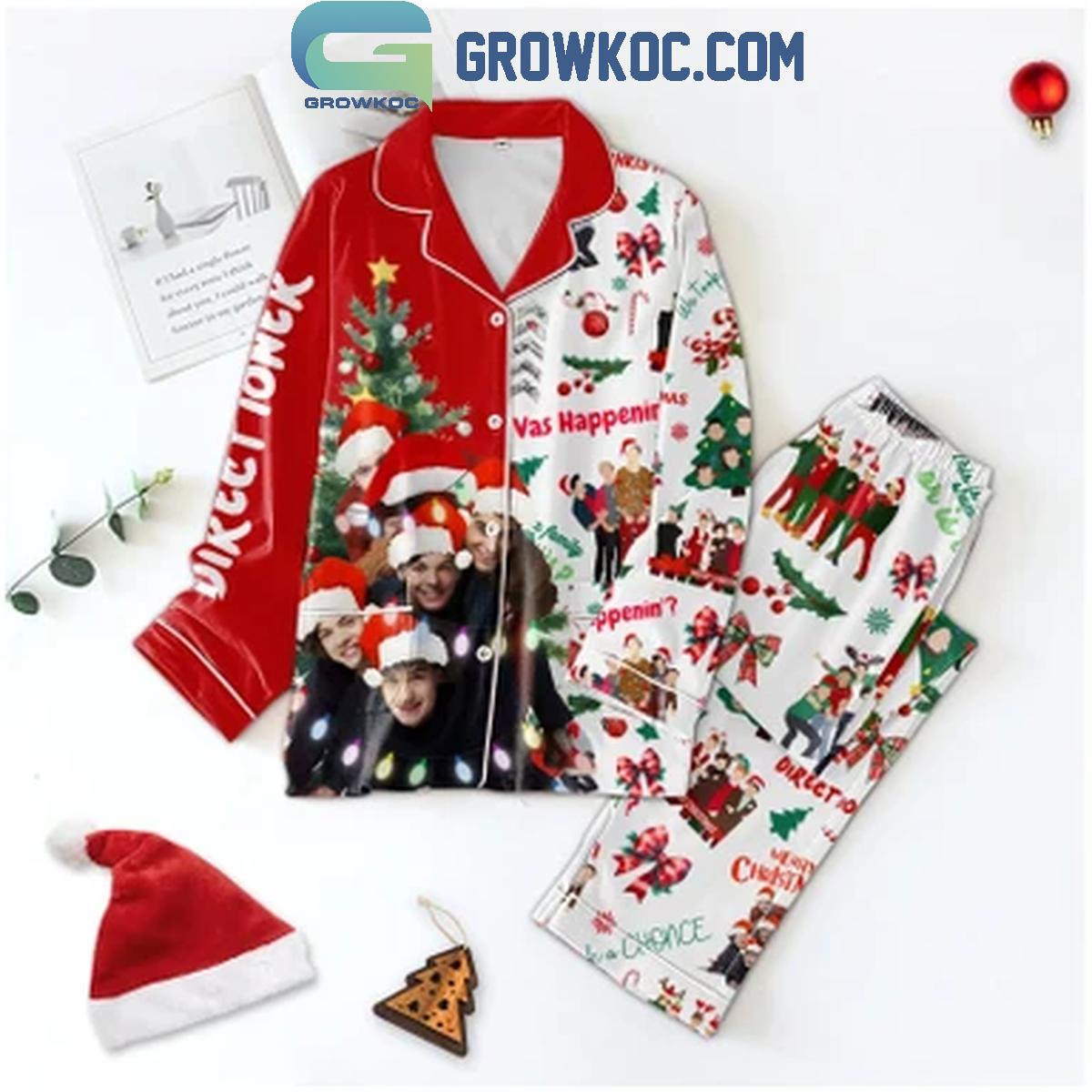 One Direction Merry Christmas Directioner Vas Happening Polyester Pajamas Set 1 zhjME