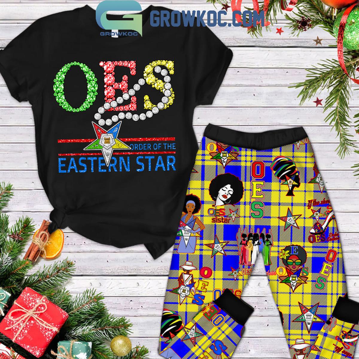Order Of The Eastern Star 2024 OES Christmas Fleece Pajamas Set 1 XcjYk