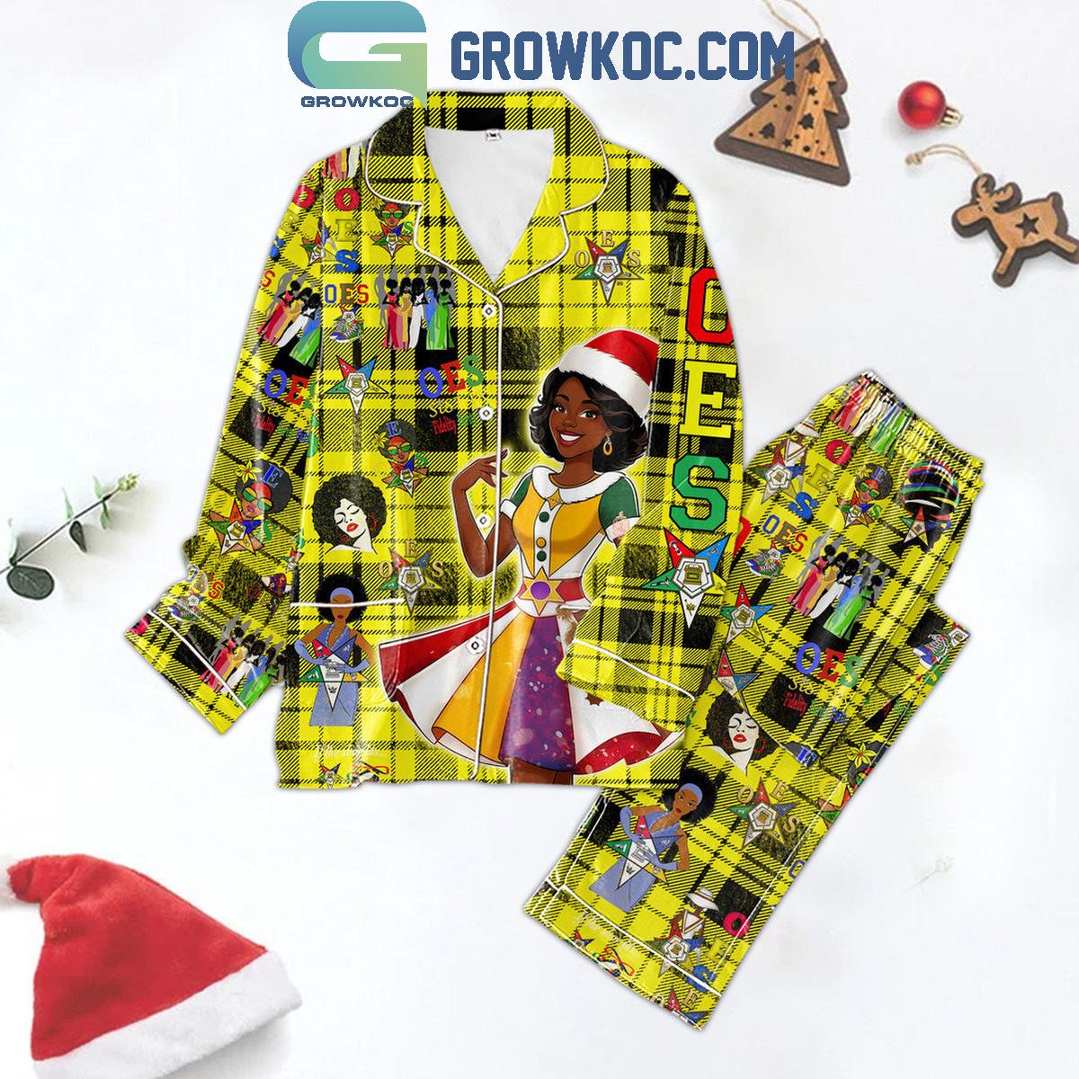 Order Of The Eastern Star OES Christmas Polyester Pajamas Set 1 0HmKR
