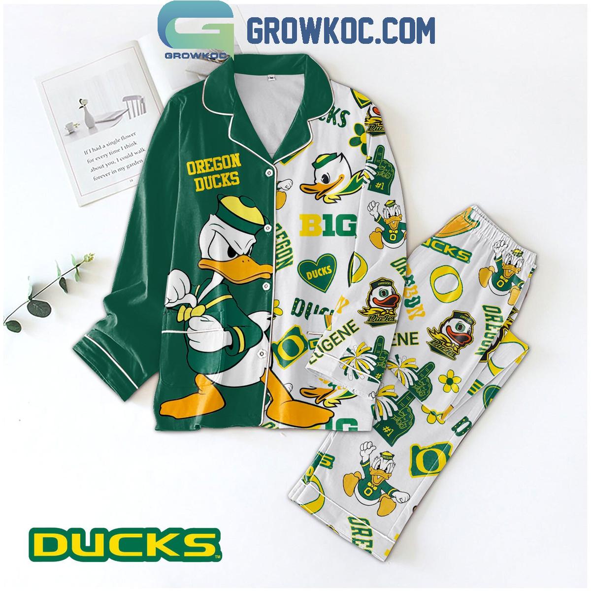 Oregon Ducks Just Duck It Go Ducks Polyester Pajamas Set 1 tCrni