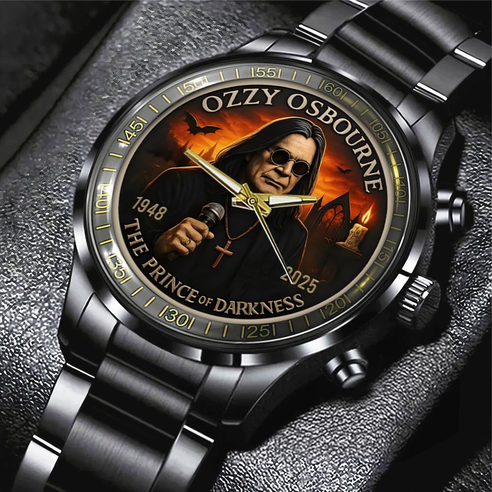 Ozzy Osbourne Black Stainless Steel Watch MAITM12240