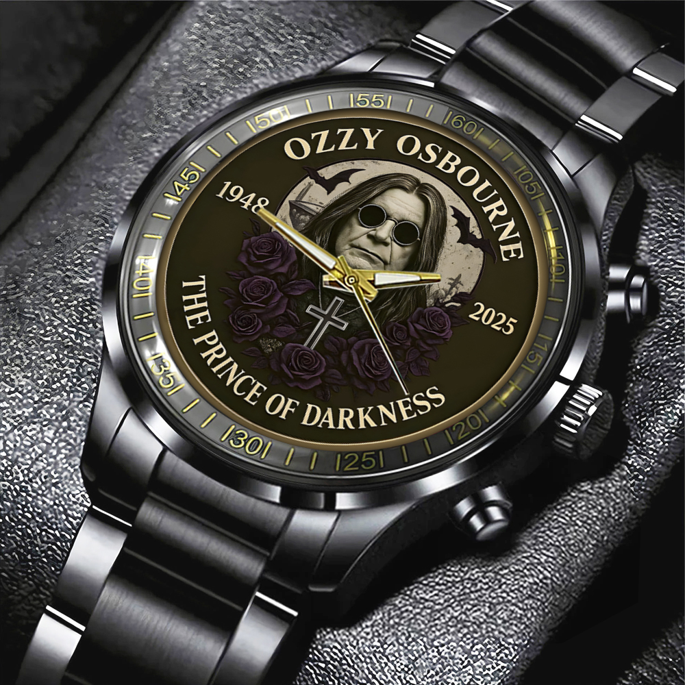 Ozzy Osbourne Black Stainless Steel Watch MAITM12252