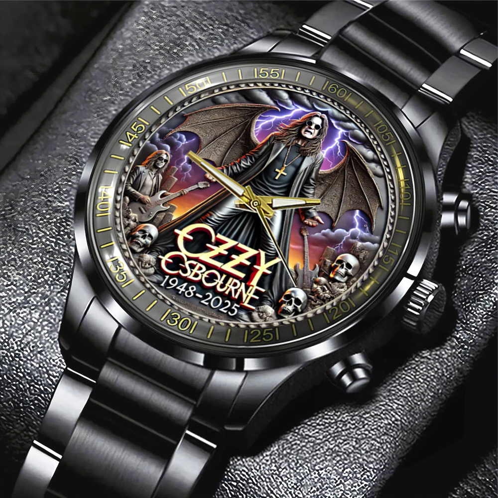 Ozzy Osbourne Black Stainless Steel Watch MAITM12268