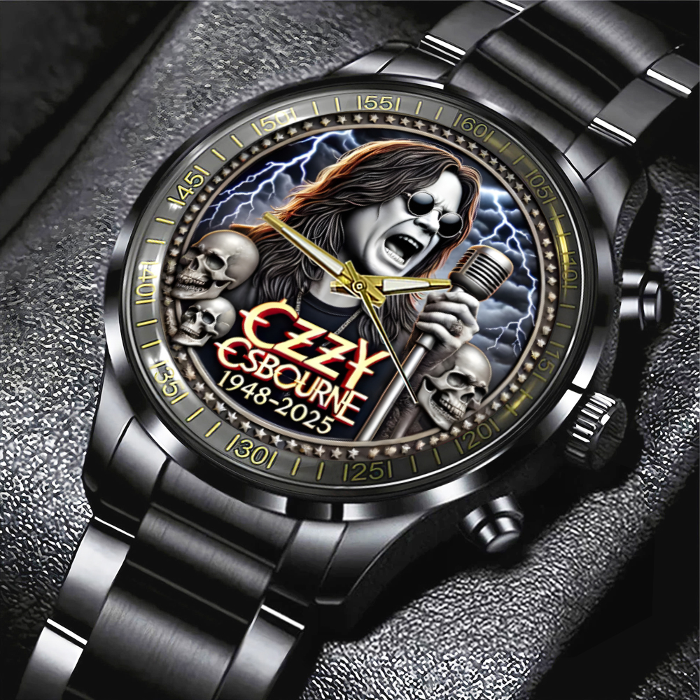 Ozzy Osbourne Black Stainless Steel Watch MAITM12272