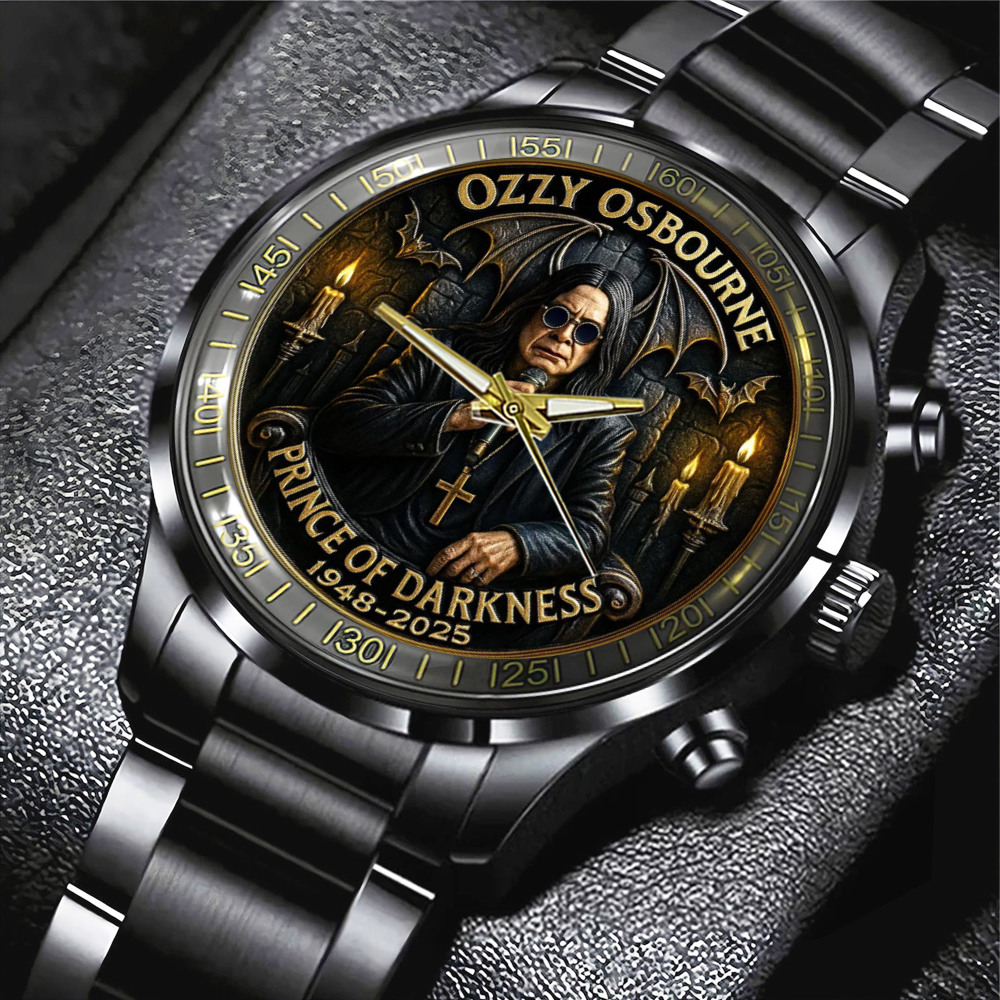 Ozzy Osbourne Black Stainless Steel Watch MAITM12309