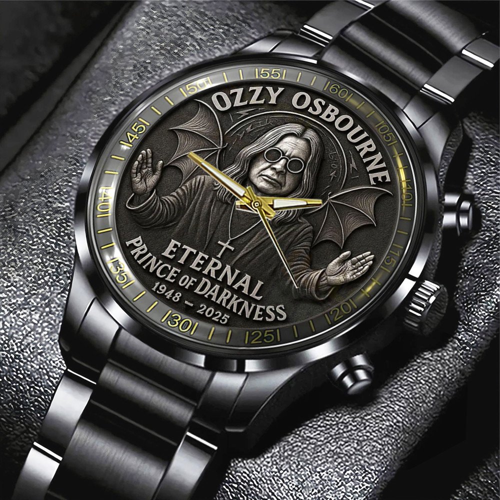 Ozzy Osbourne Black Stainless Steel Watch MAITM12454