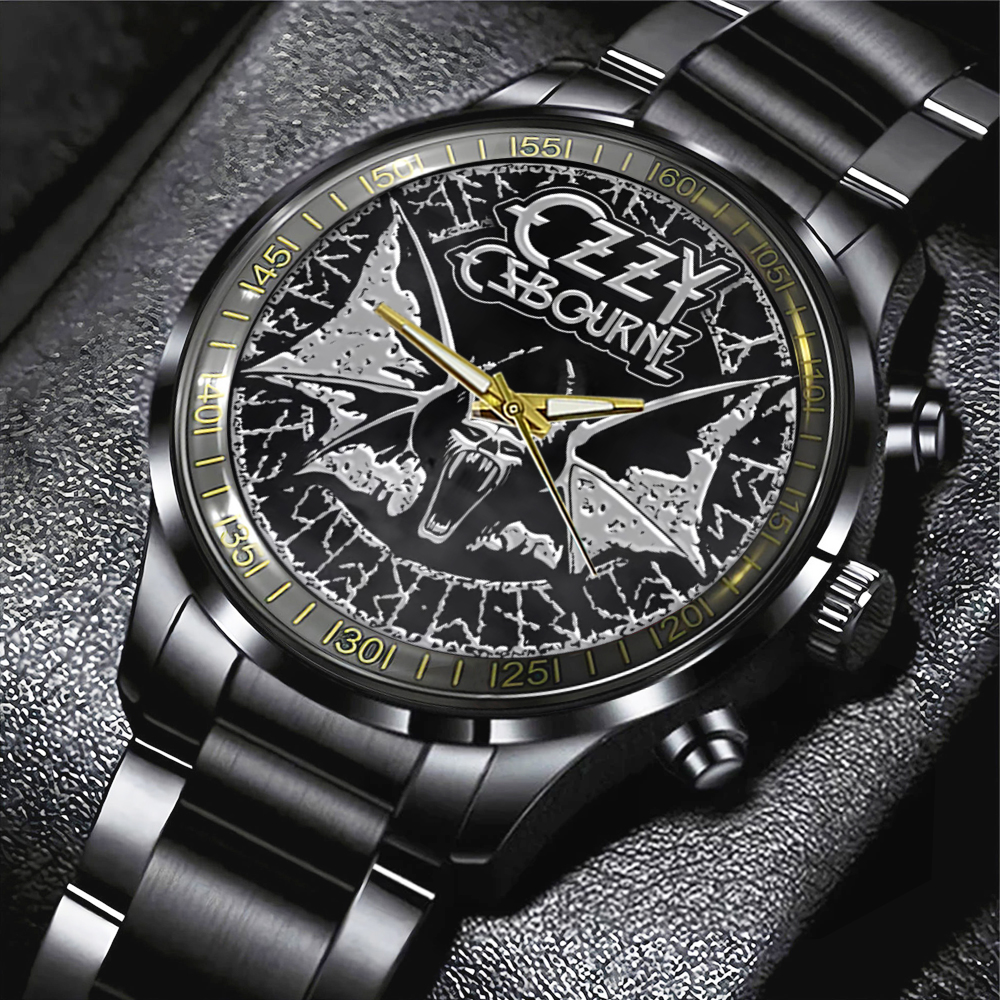 Ozzy Osbourne Black Stainless Steel Watch MAITM12535