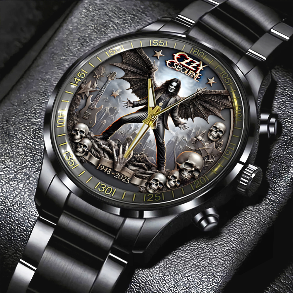 Ozzy Osbourne Black Stainless Steel Watch TANTN14801 mk1