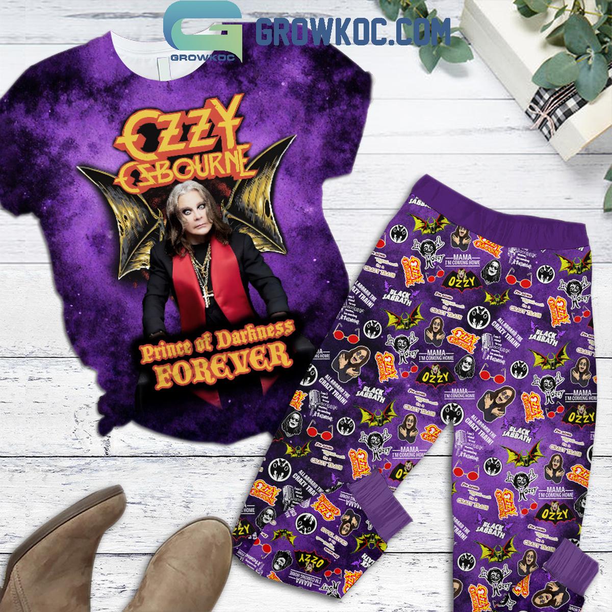 Ozzy Osbourne Prince Of Darkness Forever Fleece Pajamas Set 1 IQMXs