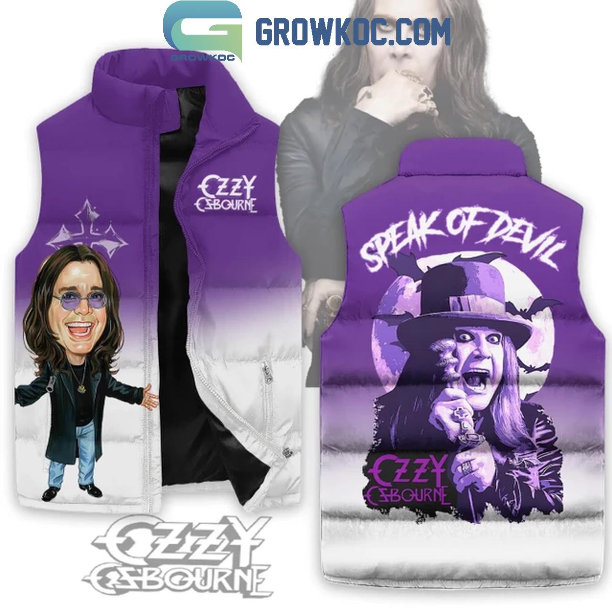 Ozzy Osbourne Speak Of Devil 2024 Christmas Sleeveless Puffer Jacket 1 jD82n