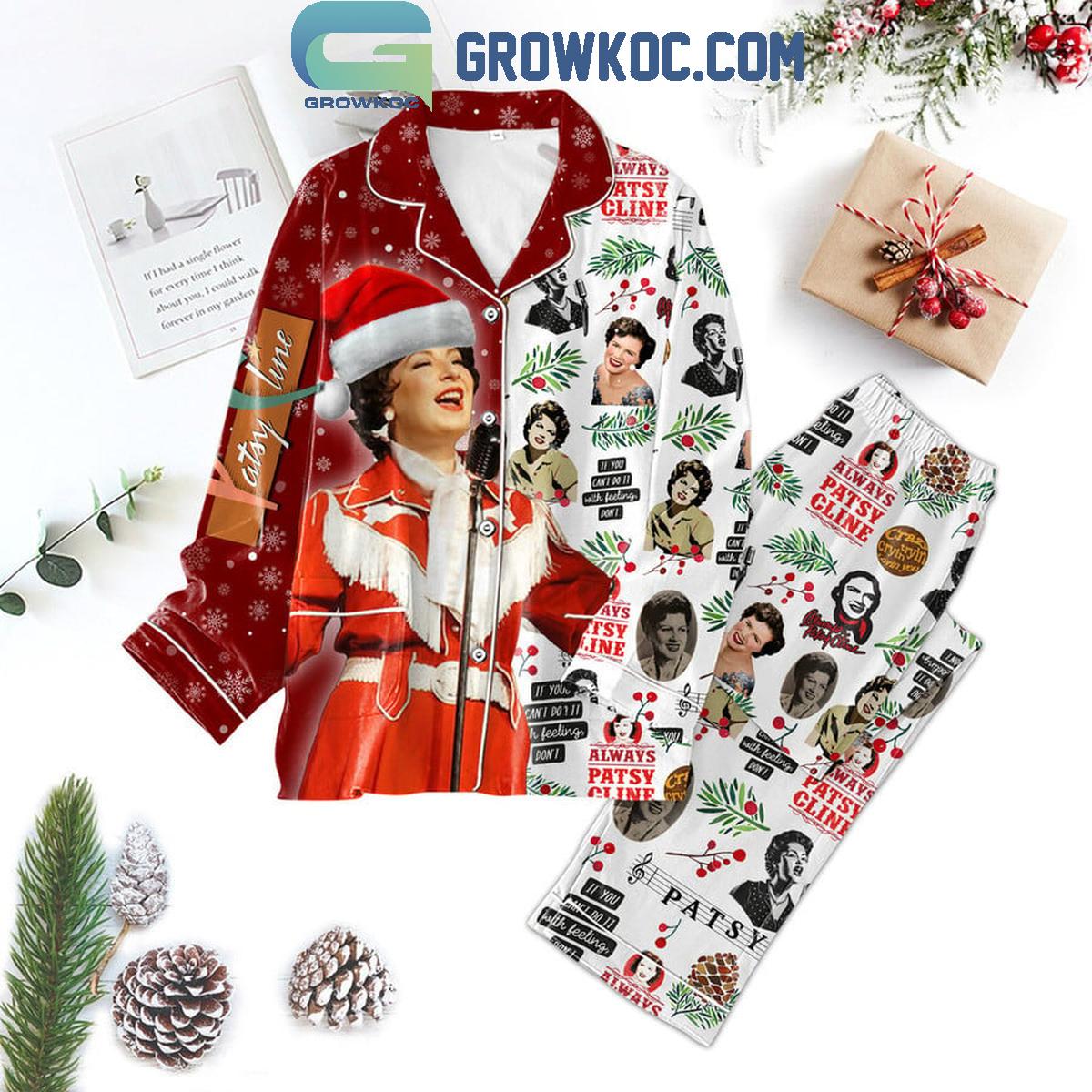 Patsy Cline Crazy Tryin Cryin Lovin You Christmas Polyester Pajamas Set 1 7Eoxq
