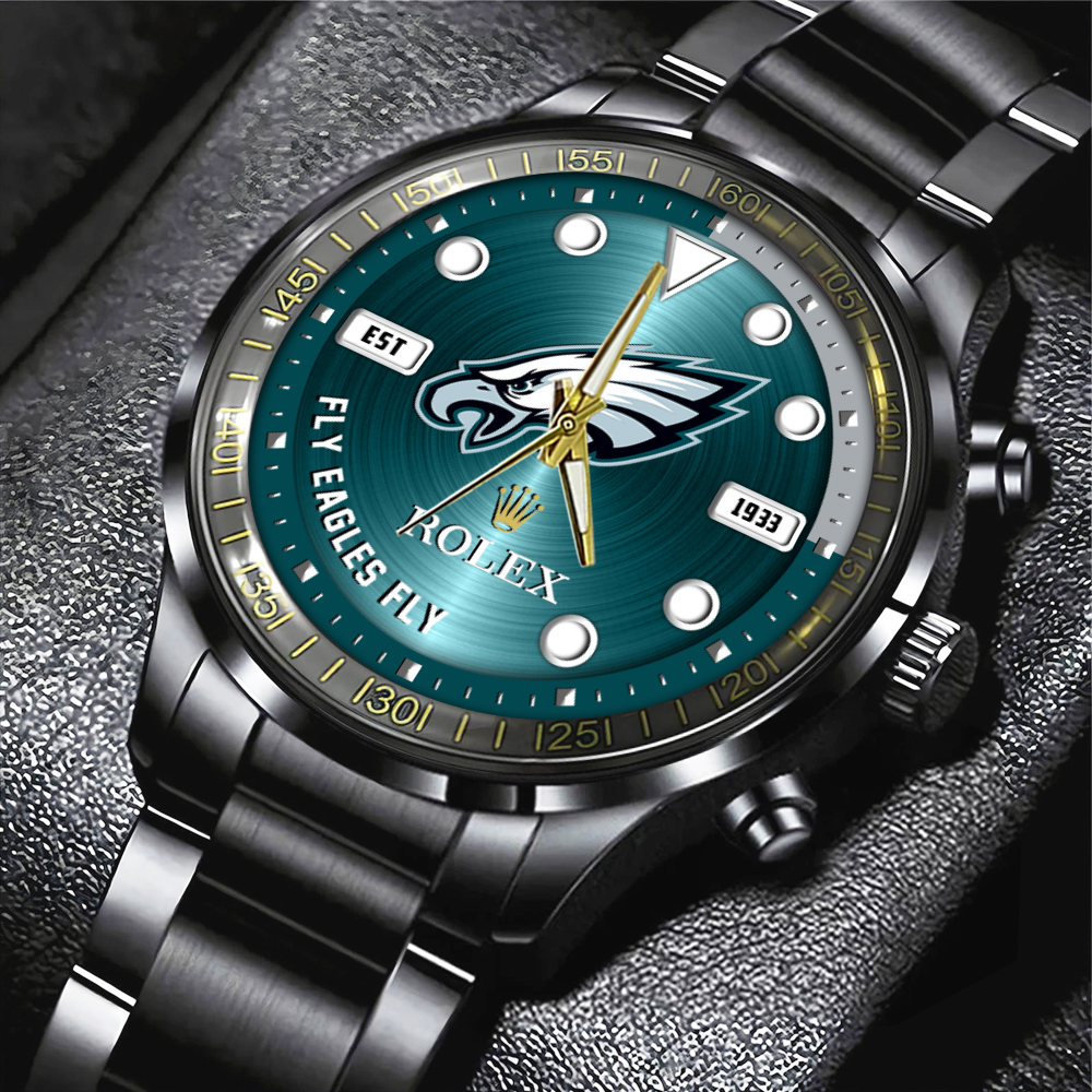Philadelphia Eagles x Rolex Black Stainless Steel Watch MAITM9947