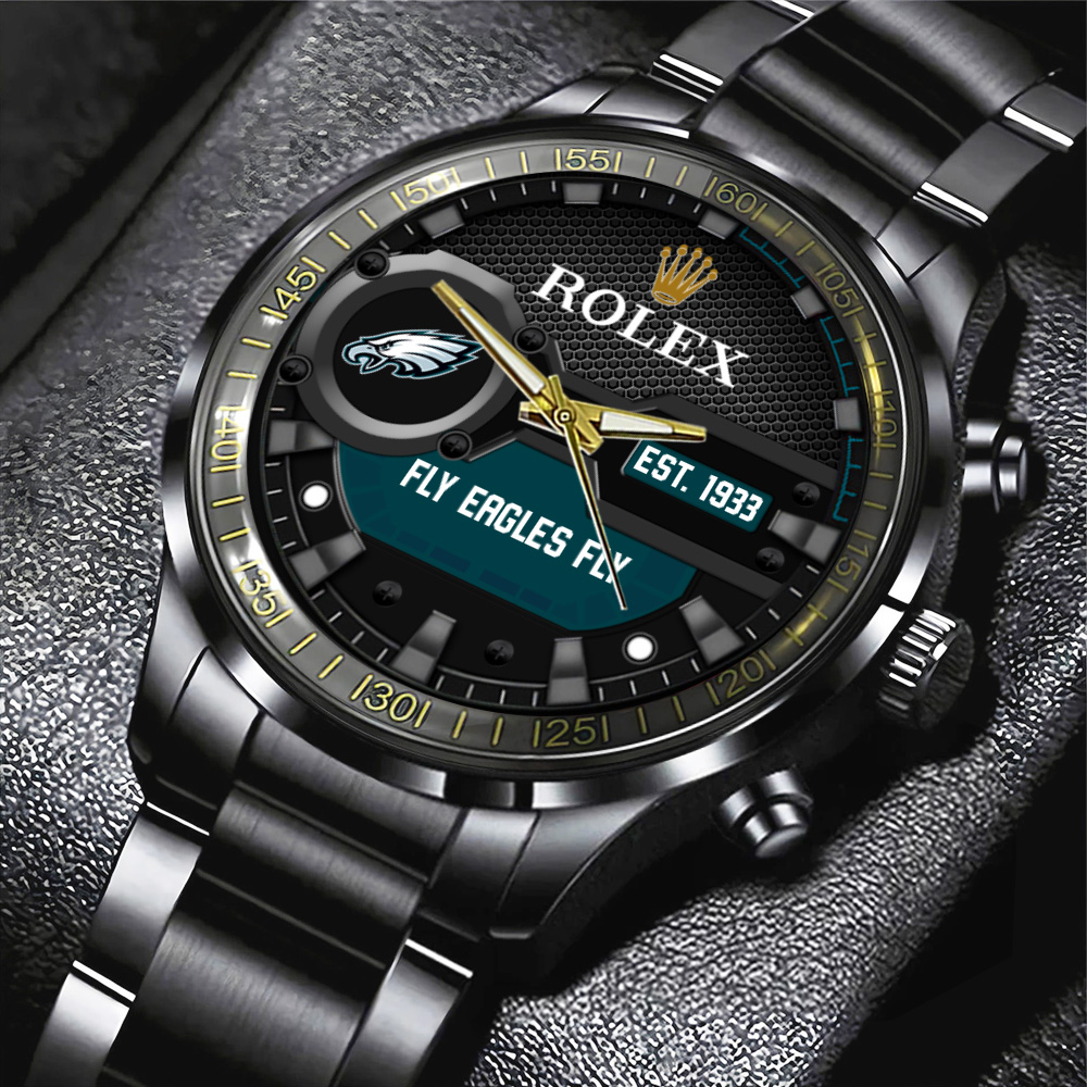 Philadelphia Eagles x Rolex Black Stainless Steel Watch MAITM9948