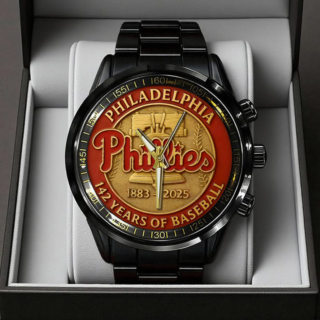 Philadelphia Phillies 142th Anniversary 2025 Black Stainless Steel Watch TANTN16085 mk1 1024x1024 1