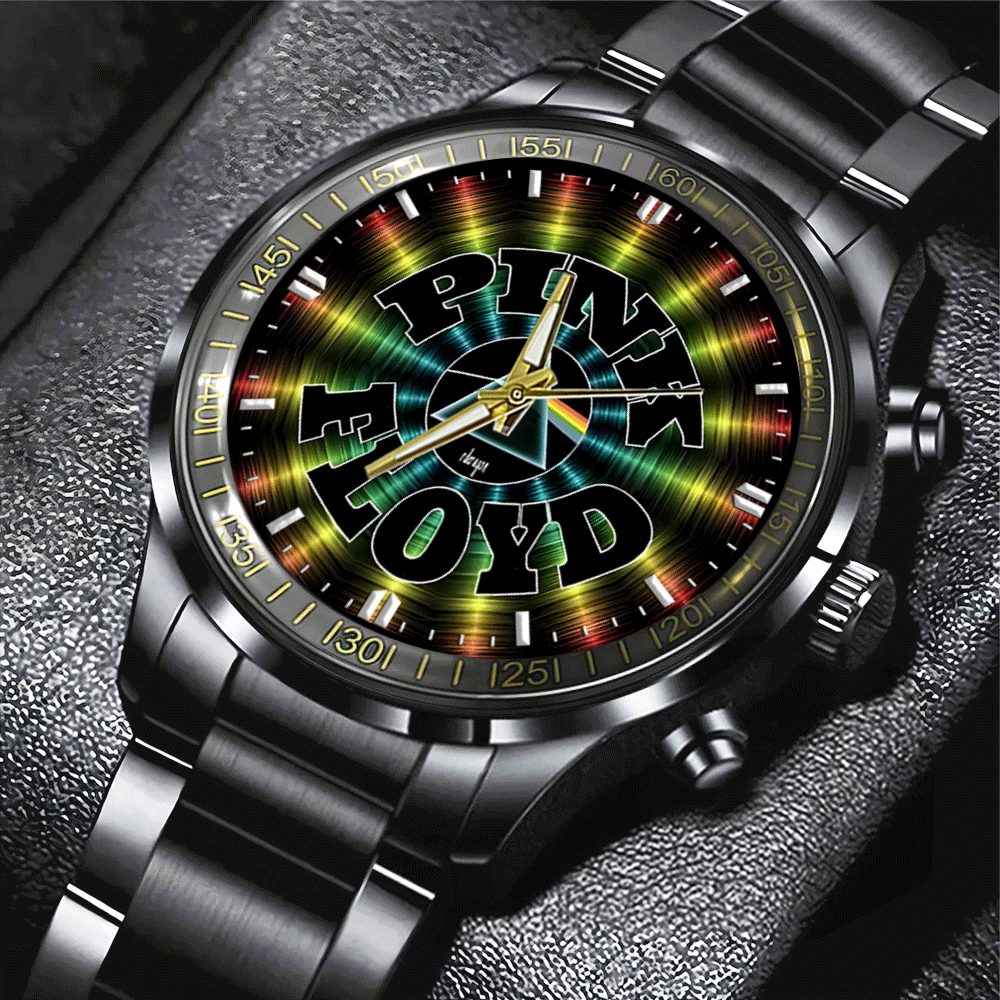 Pink Floyd Black Stainless Steel Watch GNE2834 2