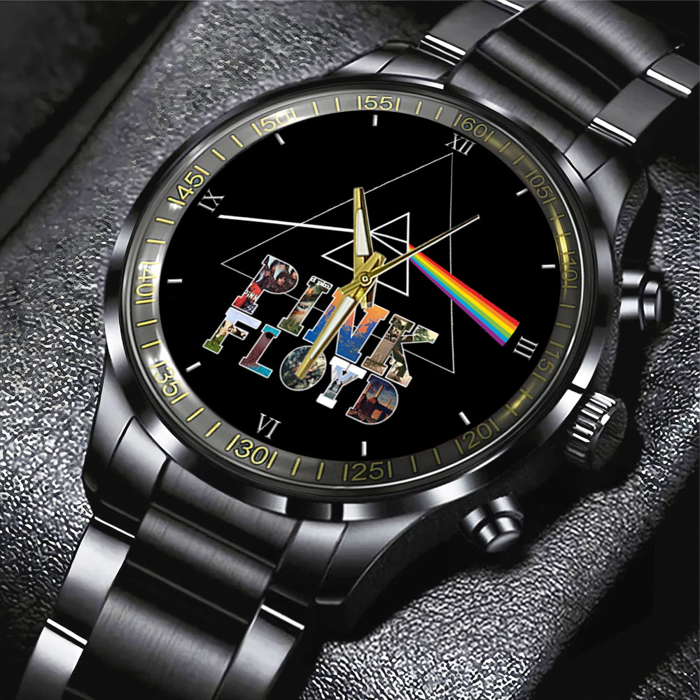 Pink Floyd Black Stainless Steel Watch GNE290 1