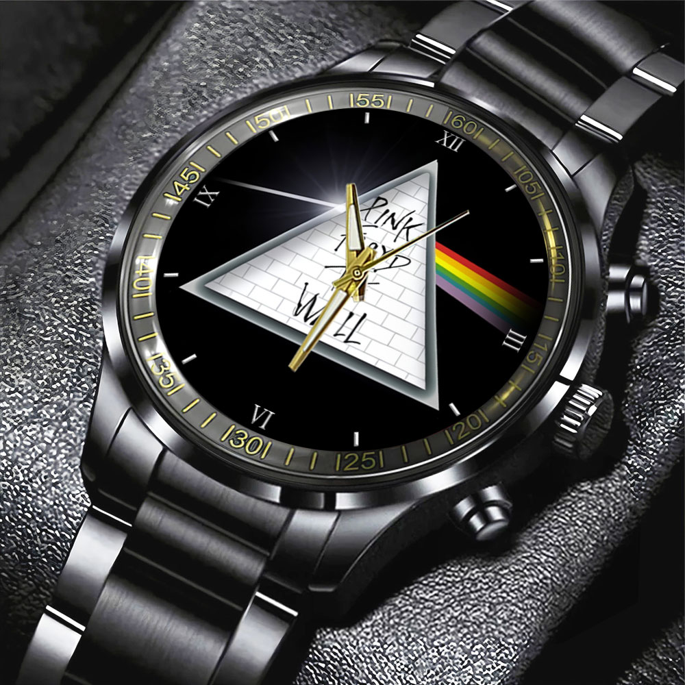 Pink Floyd Black Stainless Steel Watch GNE291 1