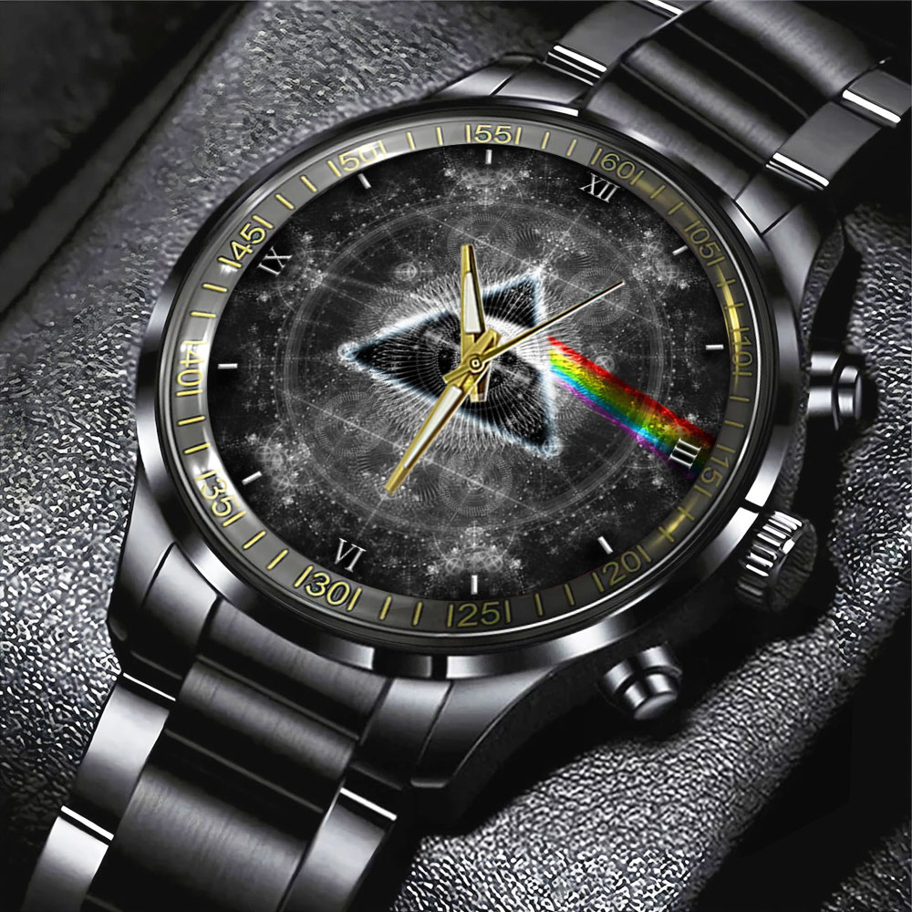 Pink Floyd Black Stainless Steel Watch GNE293 1