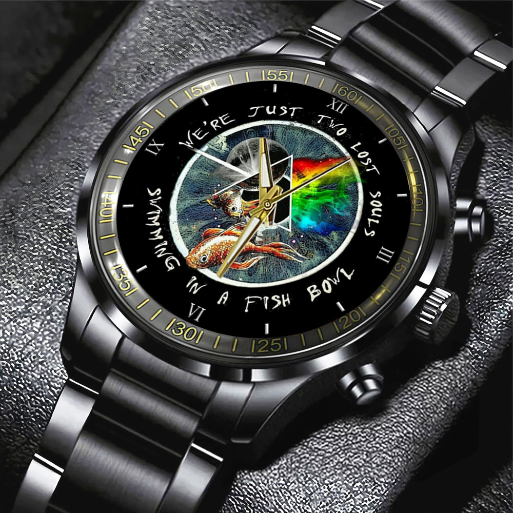 Pink Floyd Black Stainless Steel Watch GNE300 1