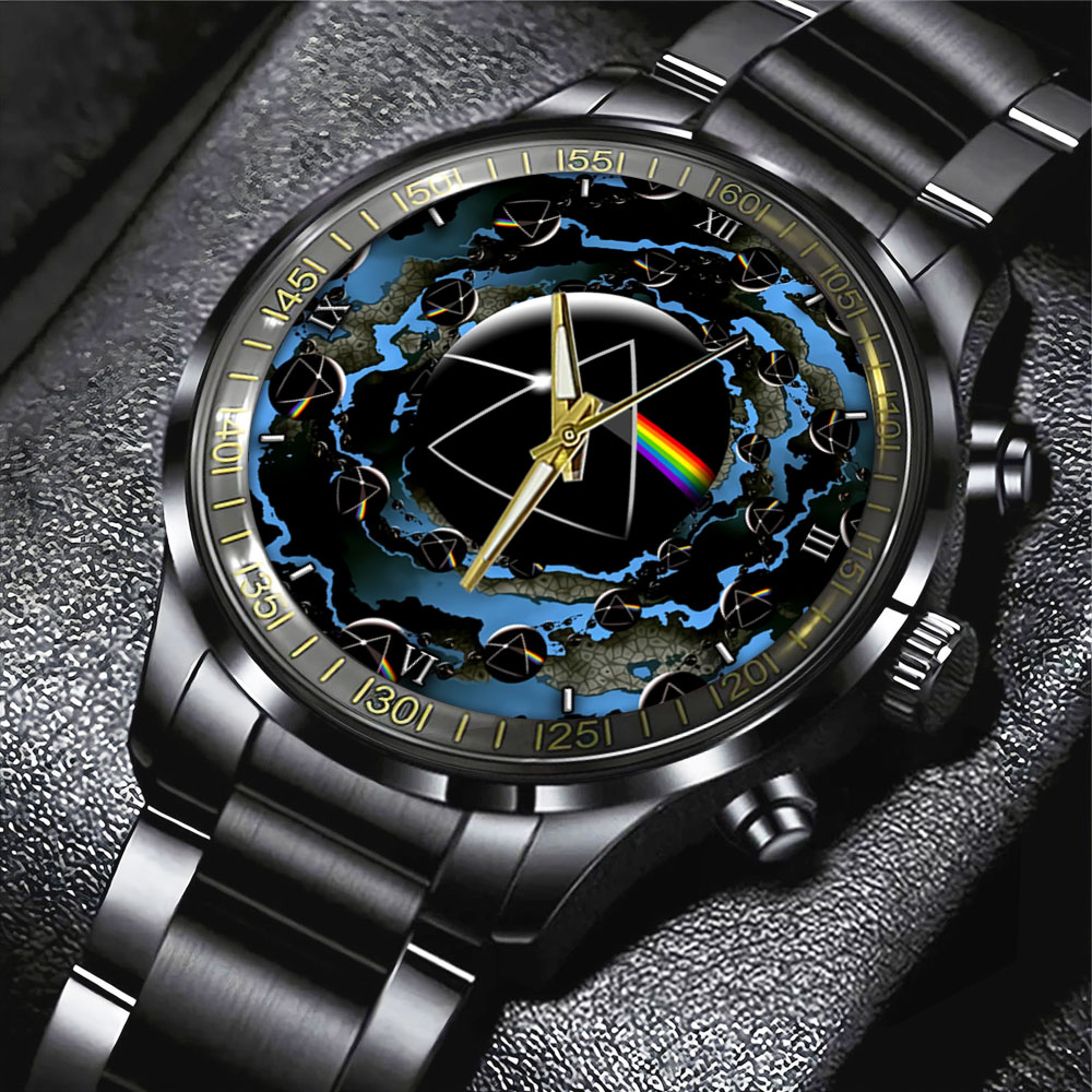 Pink Floyd Black Stainless Steel Watch GNE301 1