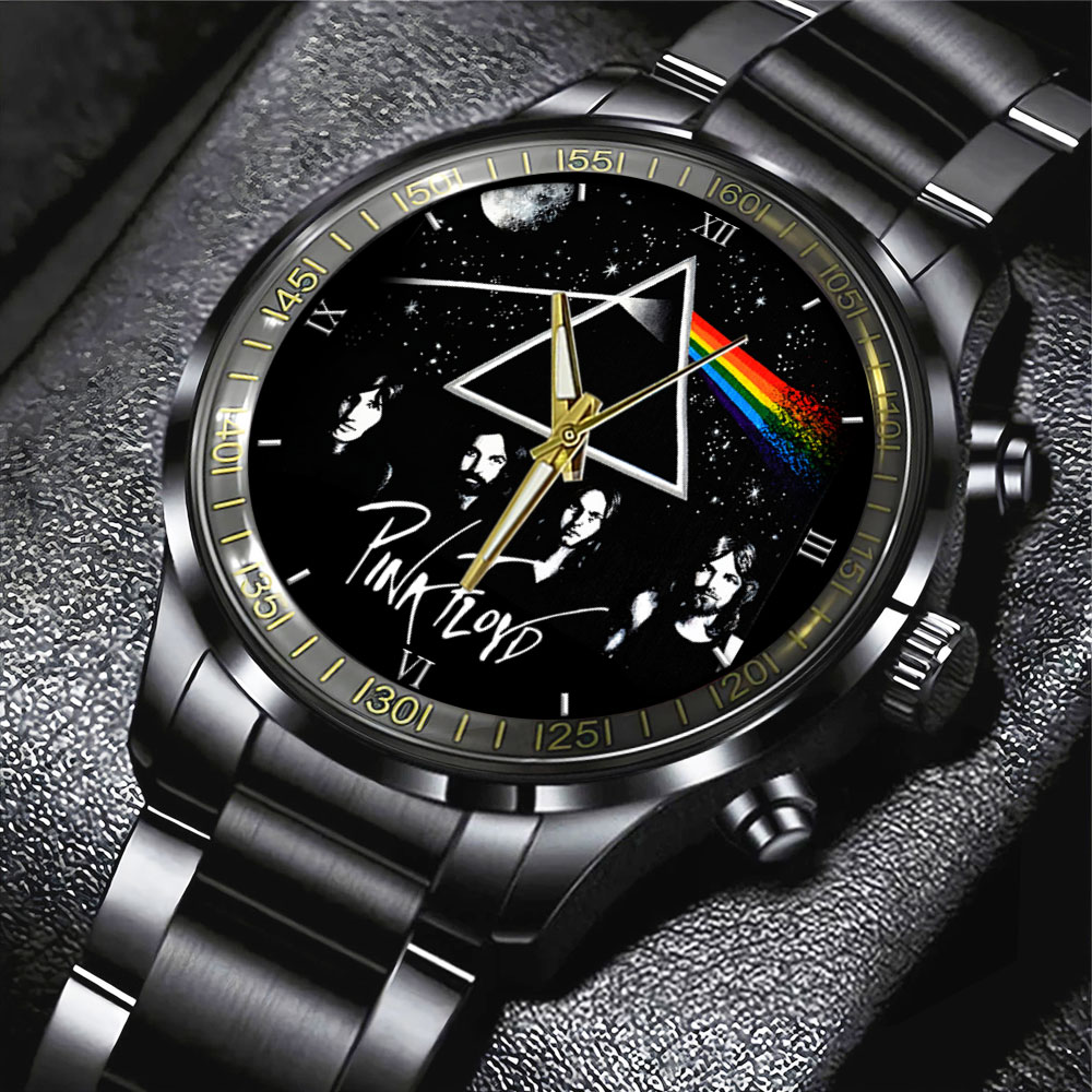 Pink Floyd Black Stainless Steel Watch GNE475 1