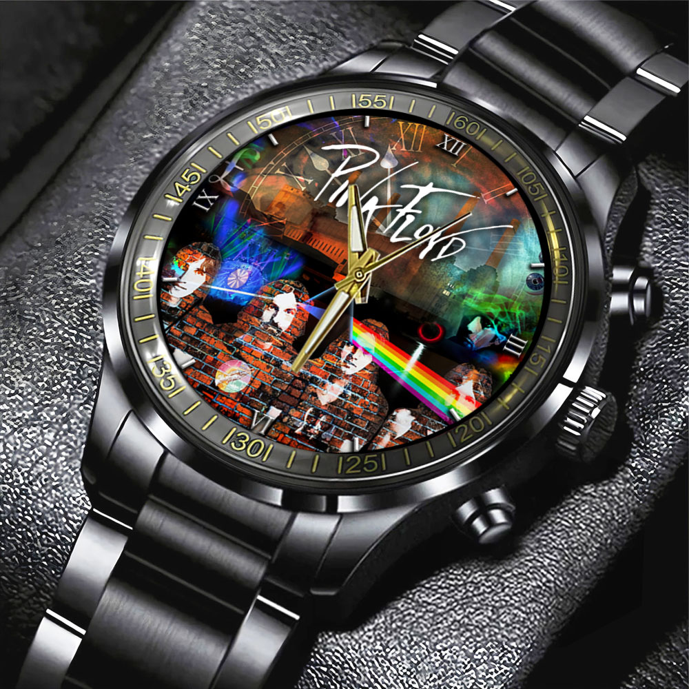 Pink Floyd Black Stainless Steel Watch GNE476 1