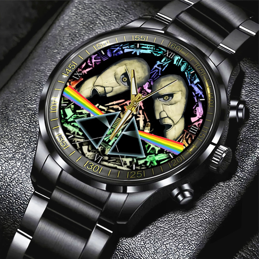 Pink Floyd Black Stainless Steel Watch GNE478 1