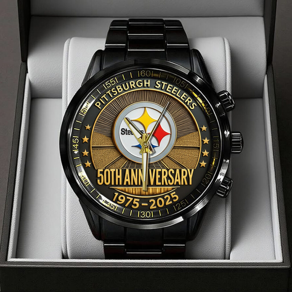 Pittsburgh Steelers The Terrible Towel 2025 Black Stainless Steel Watch TANTN16139 mk1 1024x1024 1