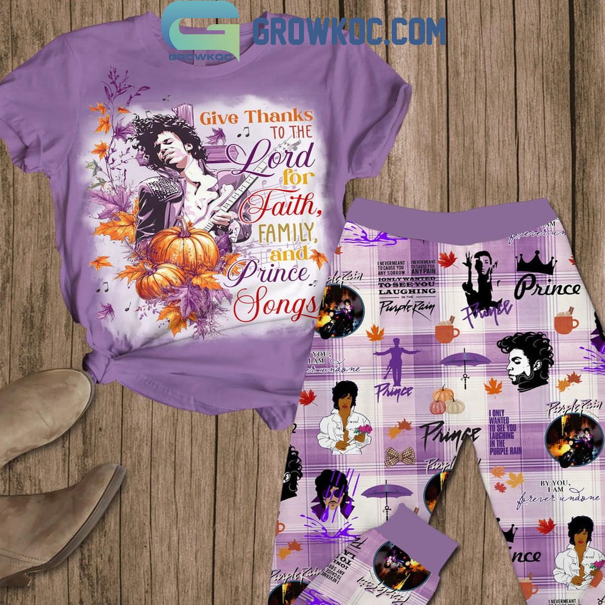 Prince Give Thanks To The Lord For Faith Family Fleece Pajamas Set 1 P5kDC Prince Give Thanks To The Lord For Faith Family Fleece Pajamas Set 1 P5kDC