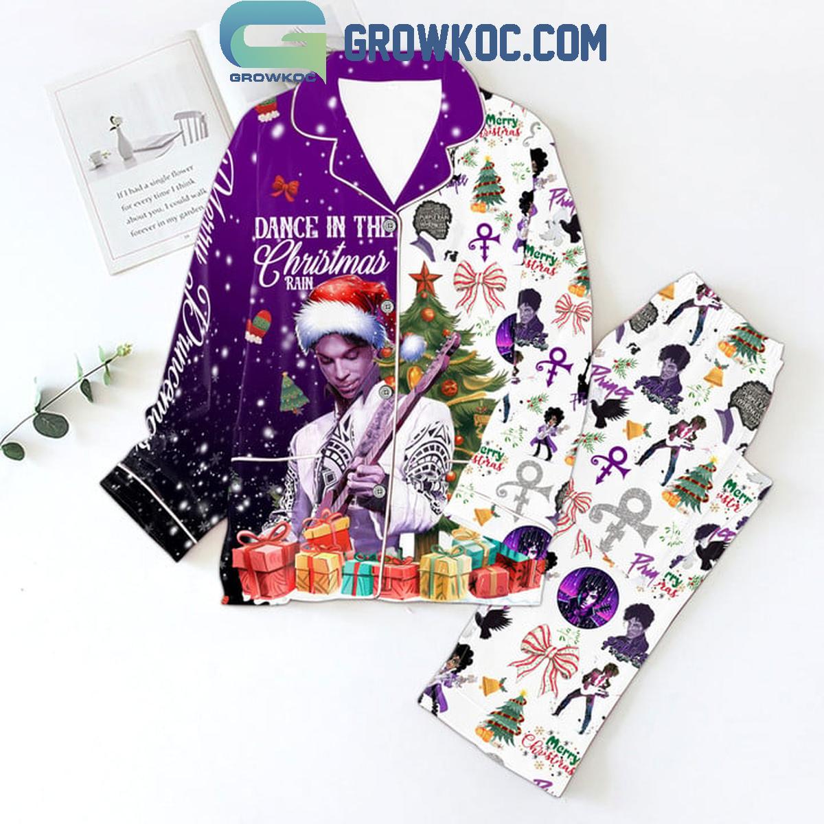 Prince Purple Dance In The Christmas Rain Polyester Pajamas Set 1 ElhMO