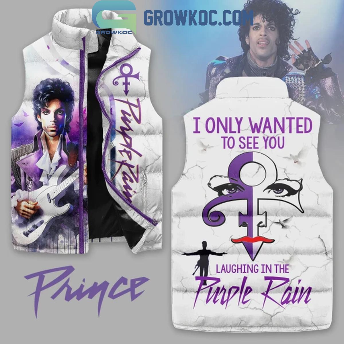 Prince Wants To See You In Purple Rain Christmas Sleeveless Puffer Jacket 1 5UI8E
