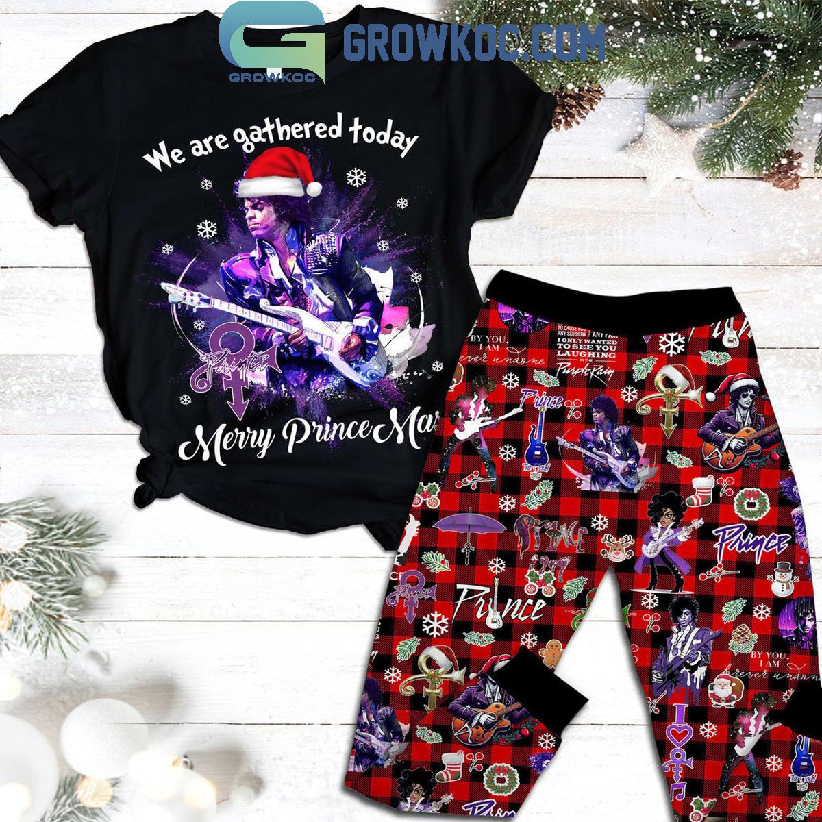 Prince We Are Gathered Today Merry Princemas Christmas Fleece Pajamas Set 1 ypHyv