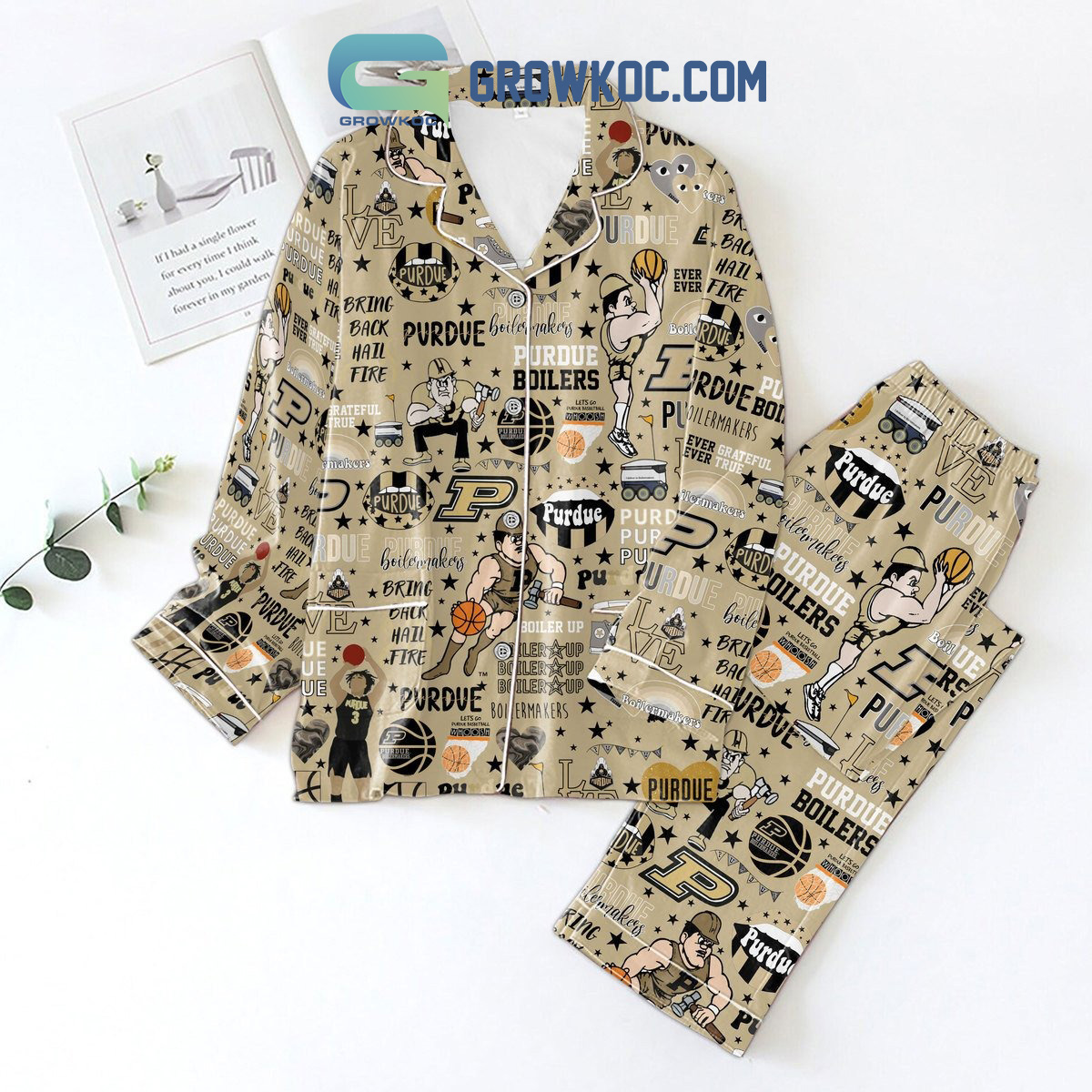 Purdue Boilermakers Basketball Polyester Pajamas Set2B1 4ikUN