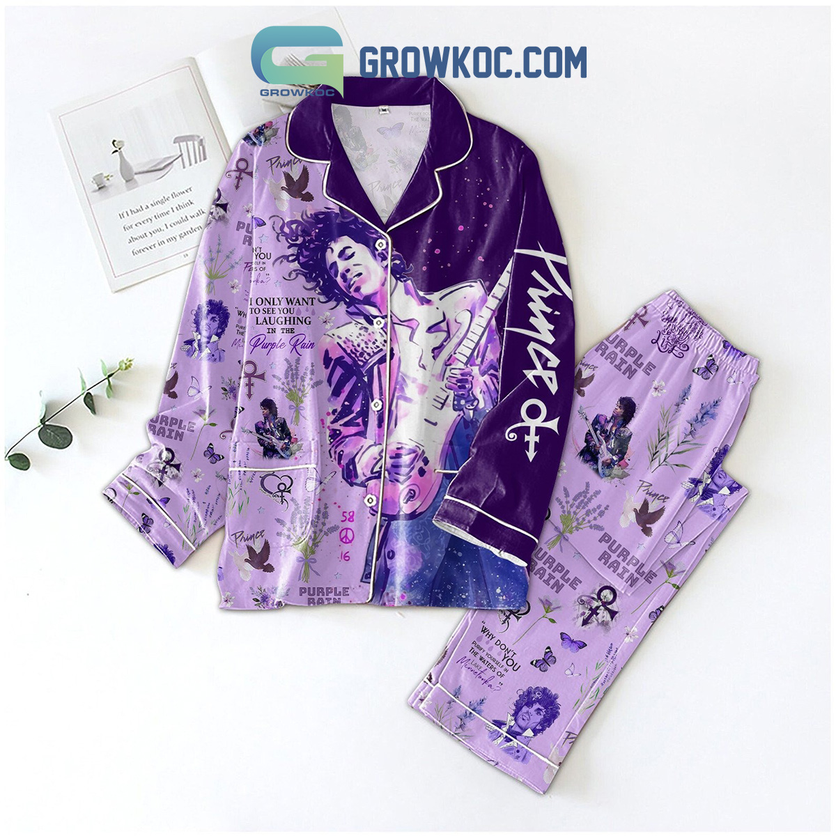 Purple Rain Why Dont You Purify Yourself In The Waters Of Lake Pajamas Set2B1 hTJHw