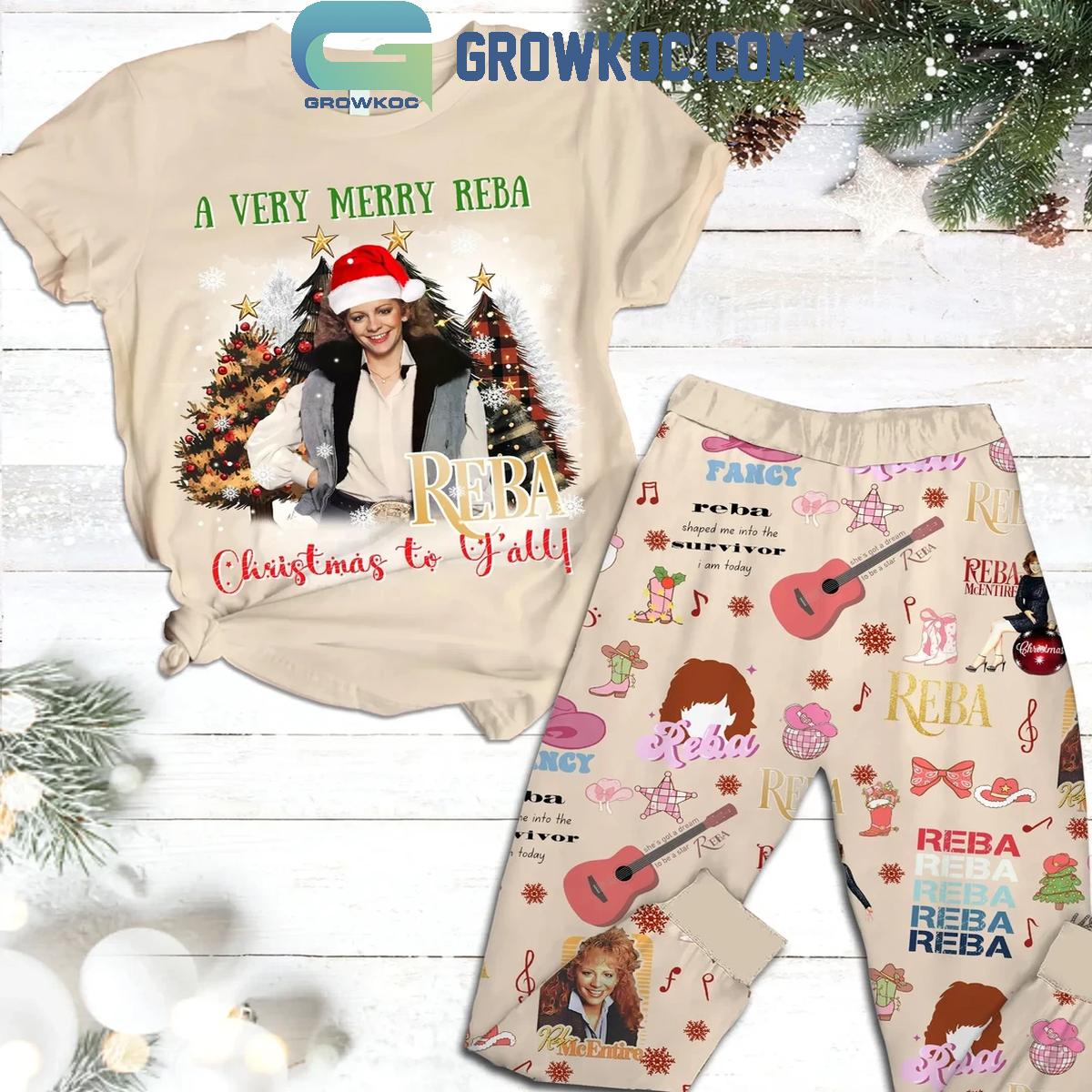 Reba McEntire A Very Merry Reba Christmas To YAll Fleece Pajamas Set 1 ELDX8