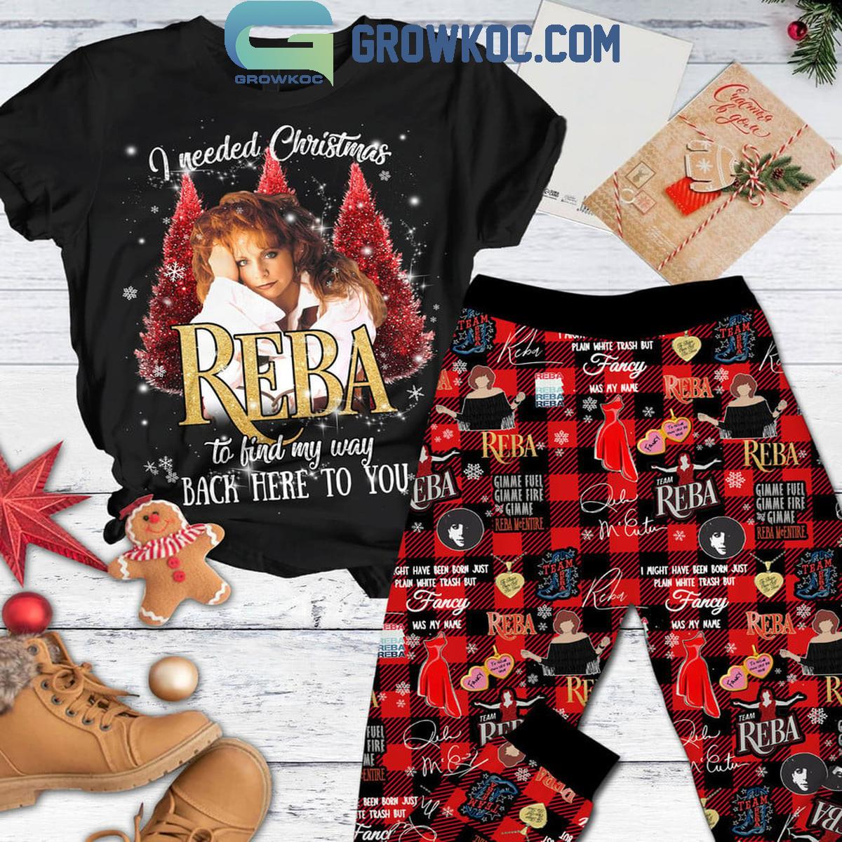 Reba McEntire Finding My Way Back To You Christmas Fleece Pajamas Set 1 vKZS1