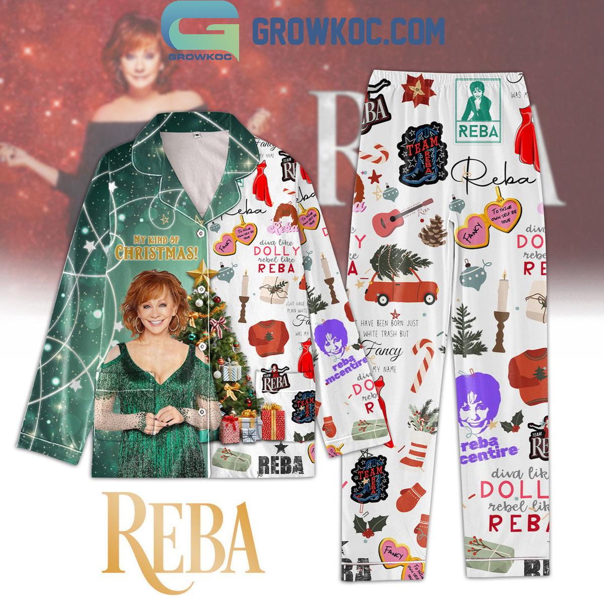 Reba McEntire Rebel Like Reba Christmas Polyester Pajamas Set 1 DxIr2