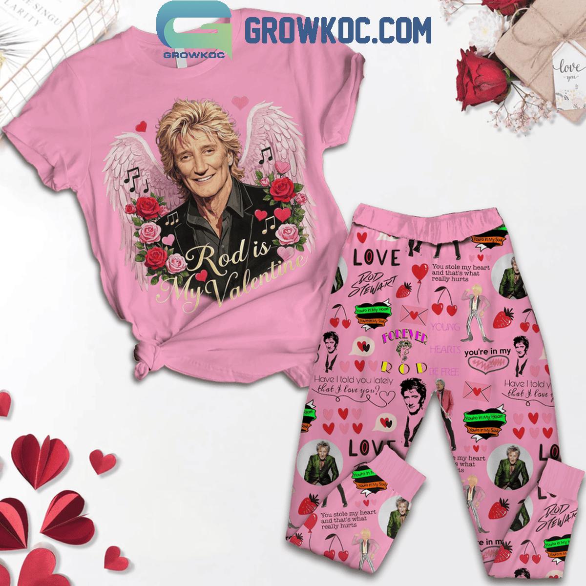 Rod Stewart Be My Valentine Happy Day 2025 Fleece Pajamas Set 1 o0YEo