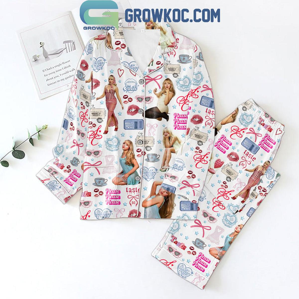 Sabrina Carpenter Please Please Please Taste Polyester Pajamas Set 1 BMv3A