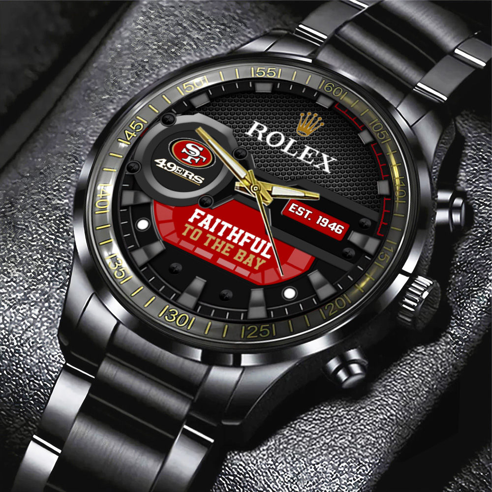 San Francisco 49ers x Rolex Black Stainless Steel Watch MAITM7527 1
