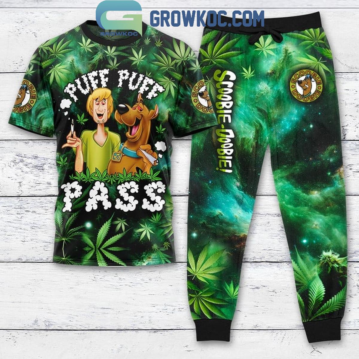 Scooby Doo Scoobie Doobie Puff Puff Pass Fleece Pajamas Set 1 jWGYt