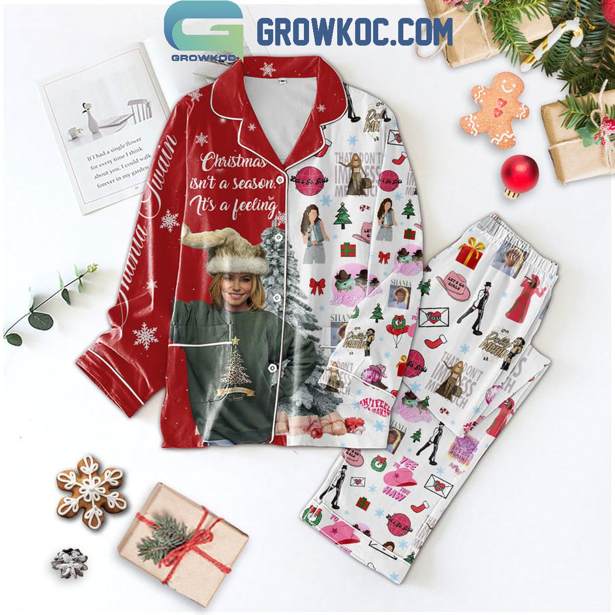 Shania Twain Christmas Isnt A Season Its A Feeling Polyester Pajamas Set 1 oFZ0D
