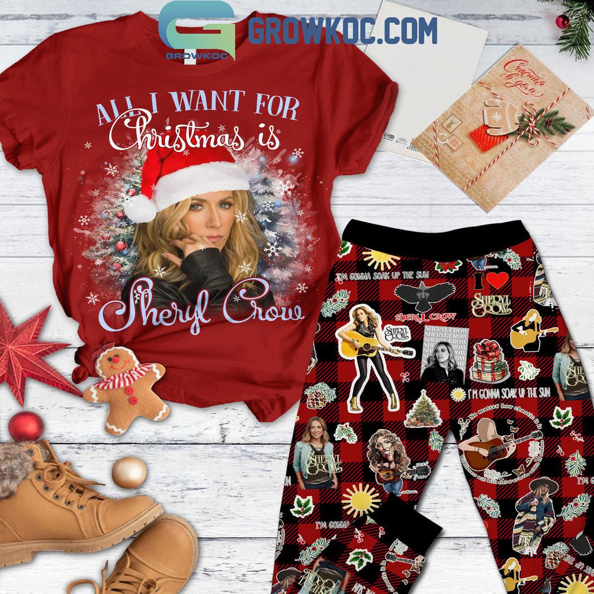 Sheryl Crow Is All I Want For Christmas Fleece Pajamas Set 1 3Cpk4