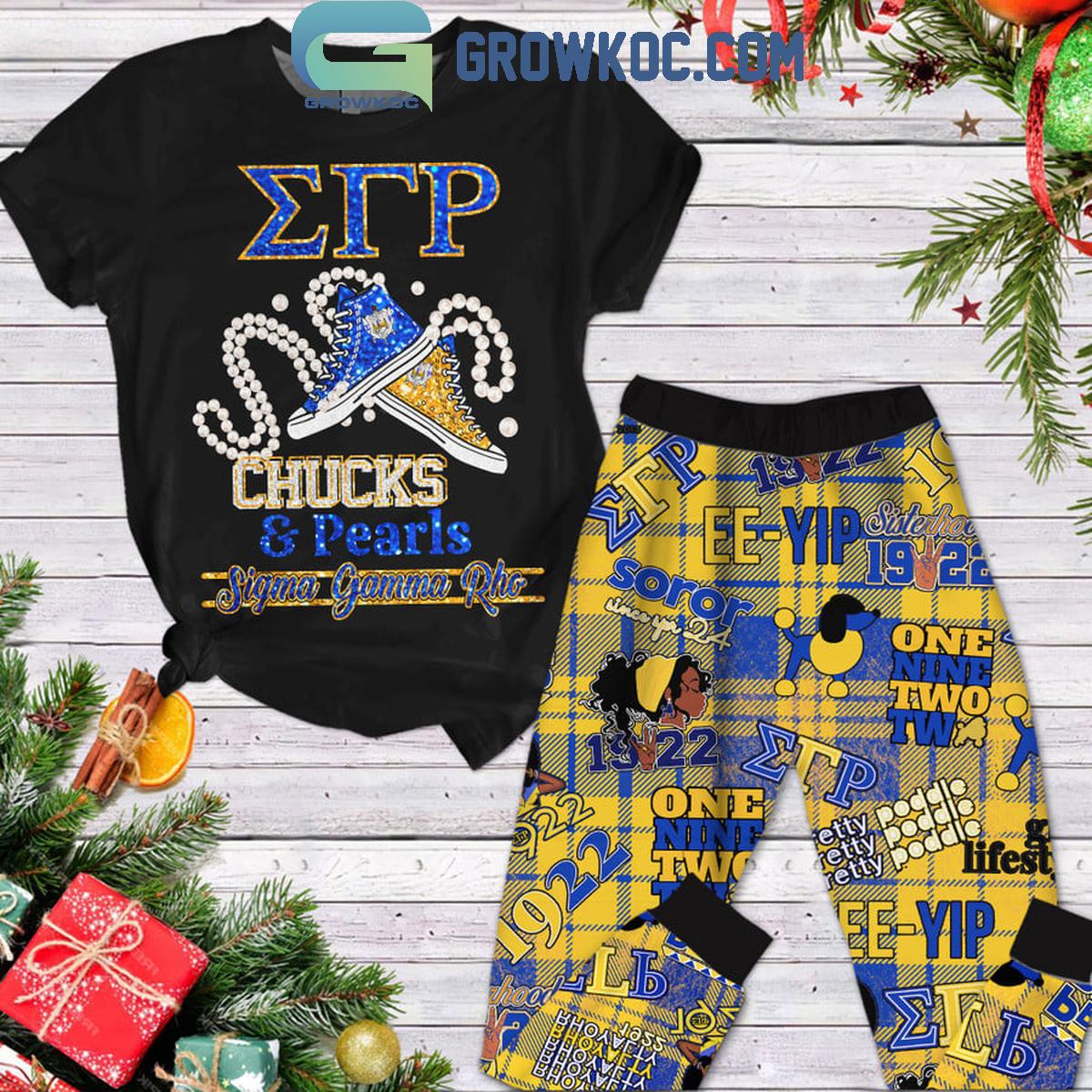 Sigma Gamma Rho Soror Since Spring 2024 Christmas Fleece Pajamas Set 1 1fCty