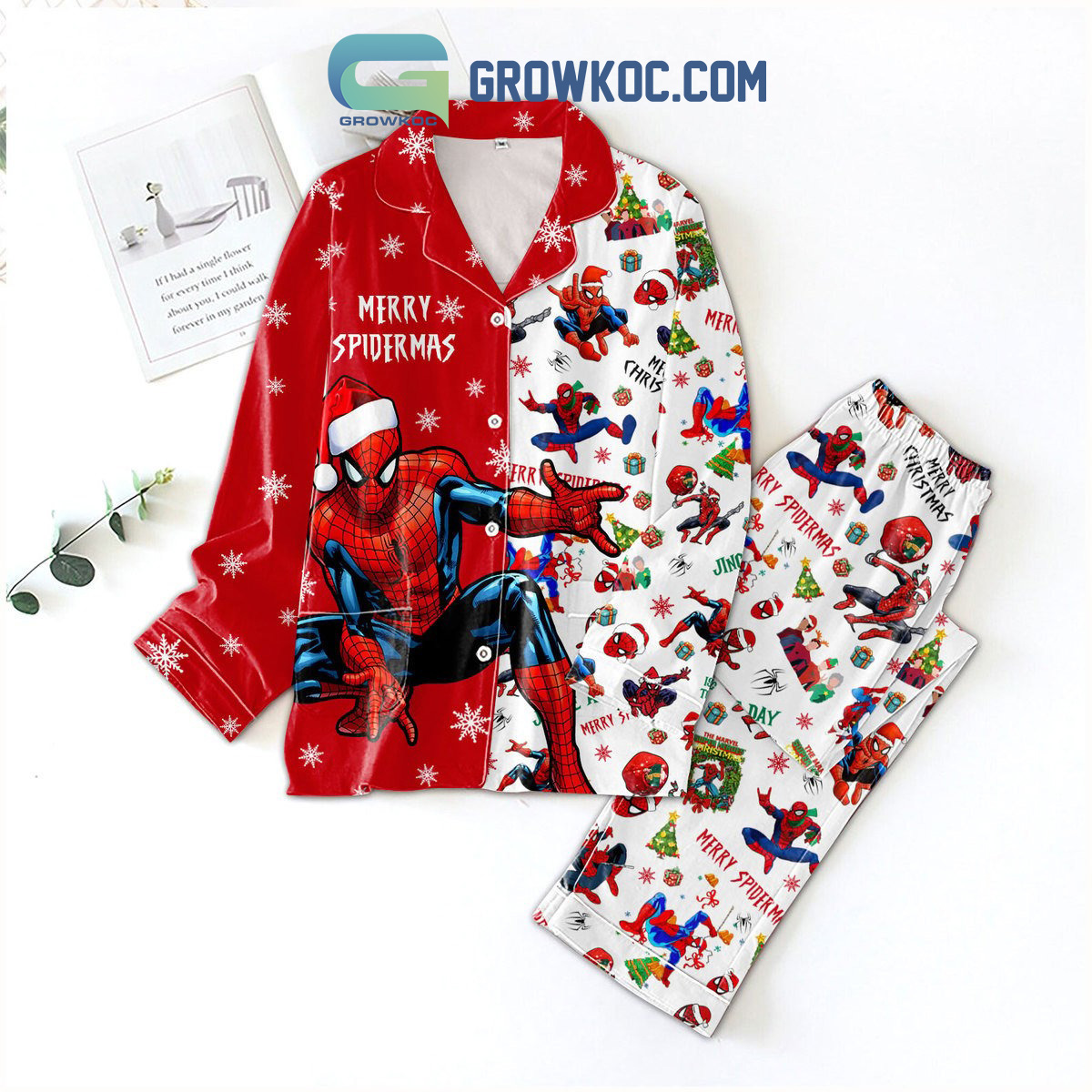 Spider Man Merry Christmas Pajamas Set2B1 jMlff