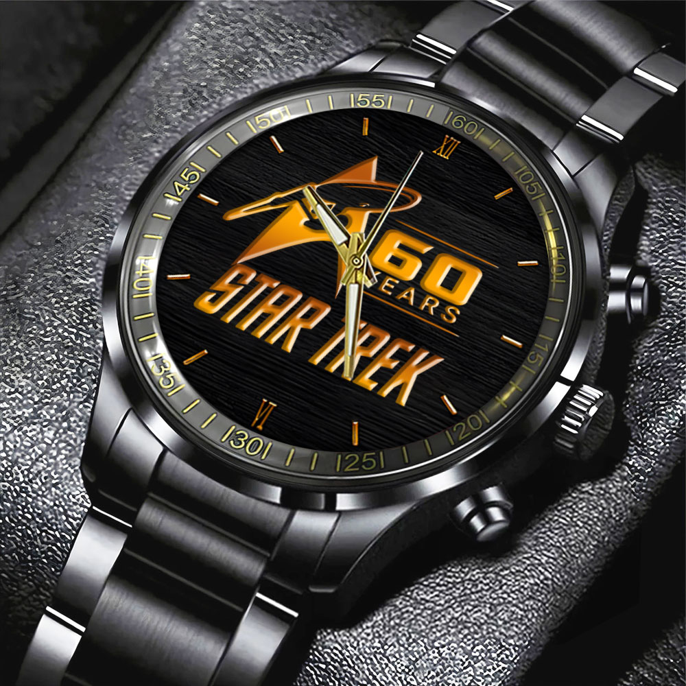 Star Trek 60 Years Black Stainless Steel Watch E28093 HOATT12440
