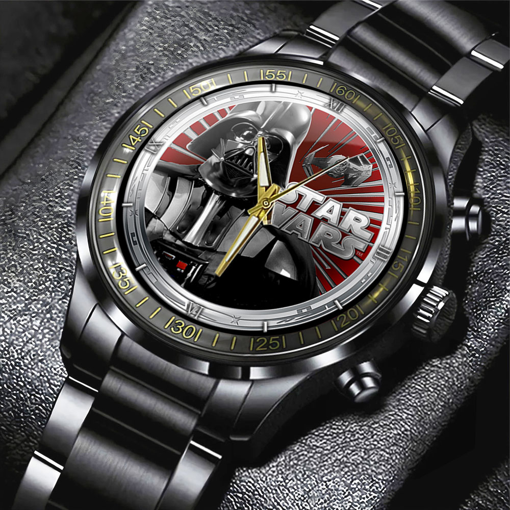 Star Wars Black Stainless Steel Watch GNE369 1