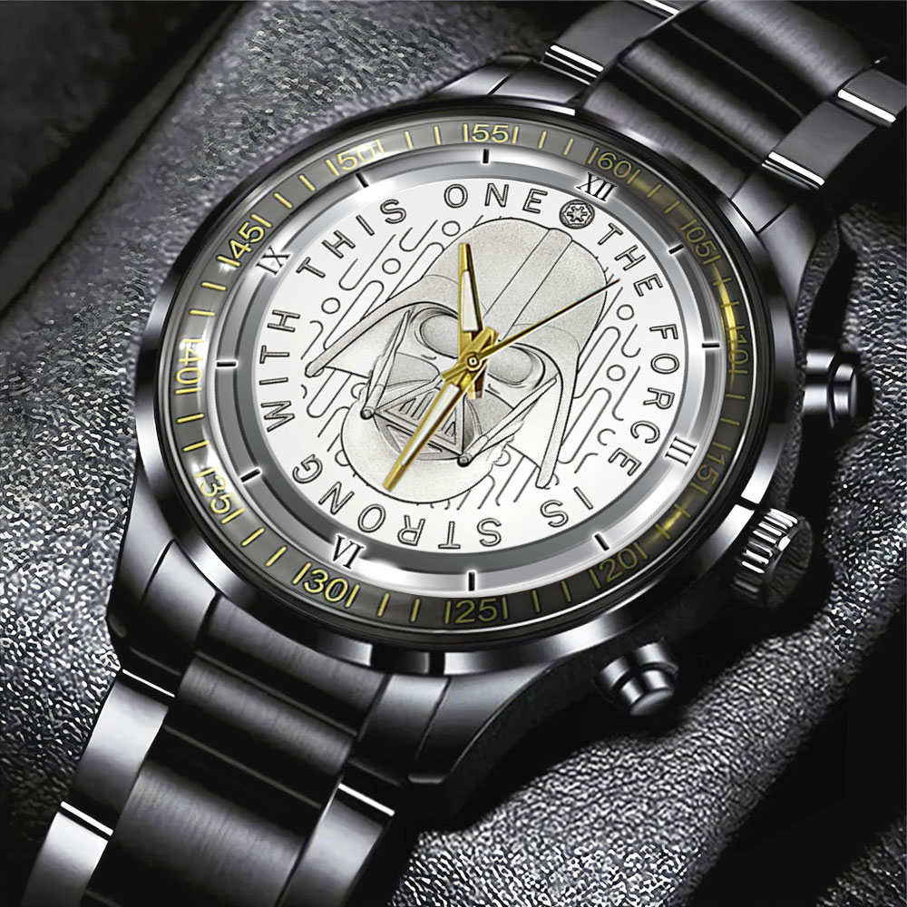 Star Wars Black Stainless Steel Watch GNE404 1