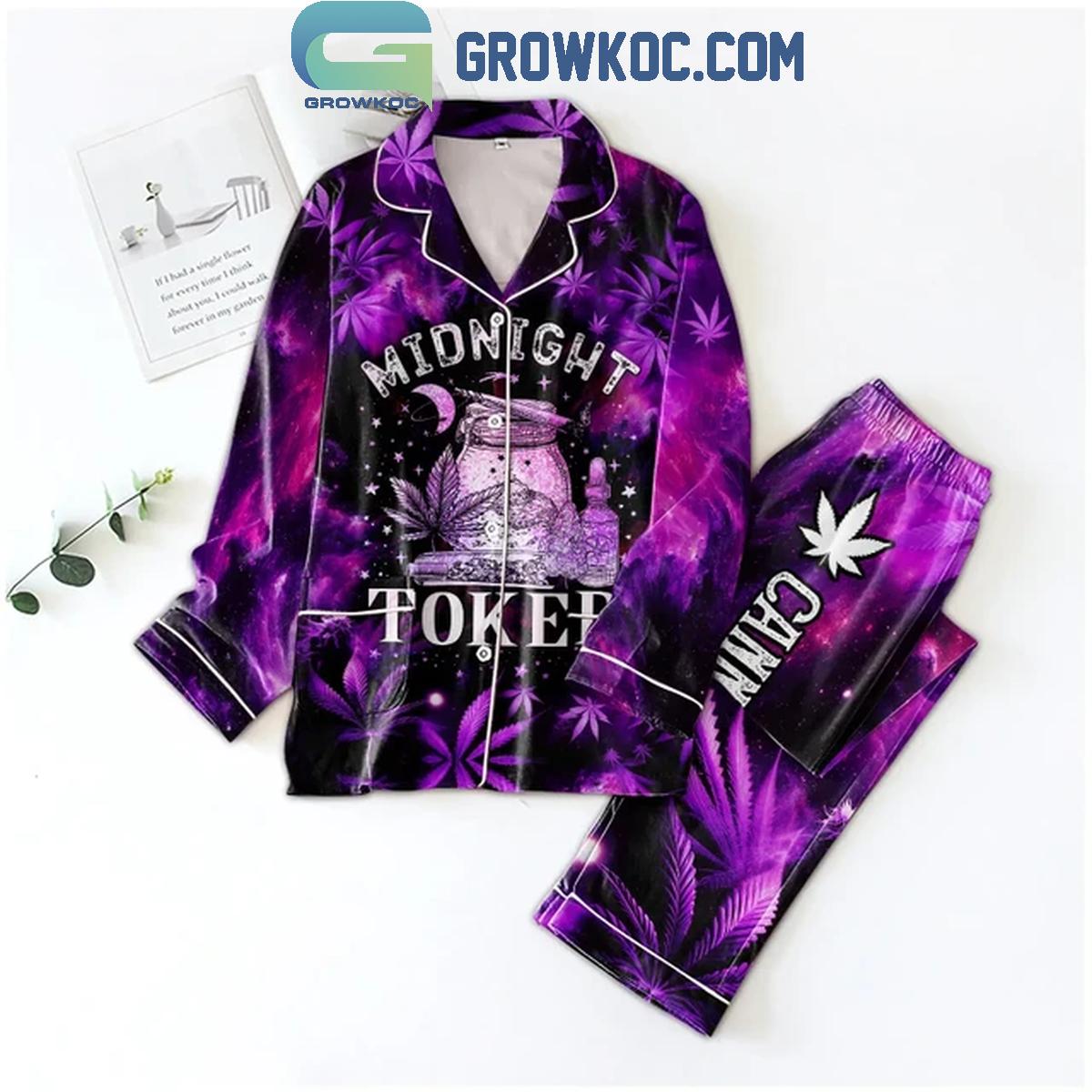 Steven Millers Purple Cannabis Midnight Toker Polyester Pajamas Set 1 37ceS