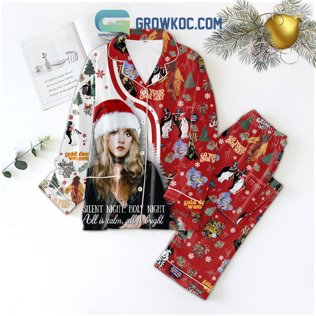 Stevie Nicks Rock On Gold Dust Woman Pajamas Set2B1 7P2J3